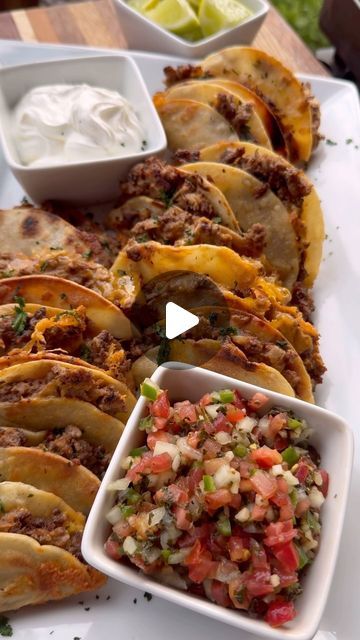 Luke Brown on Instagram: "Cheesy Beef and Bean Tacos on the griddle won’t disappoint! 🌮🔥  INGREDIENTS  1 lb ground beef  1 chopped onion 1/2 tsp salt and pepper 1/4 tsp cayenne 2 tsp chili powder 1 tsp each of cumin and dried cilantro  16 oz can refried beans 24 count Mission street taco white corn tortillas Avocado oil (or any oil)  Shredded cheddar cheese  Taco toppings (pico de gallo, sour cream, taco sauce)   INSTRUCTIONS Add 1 lb of ground beef and a chopped onion to a griddle over medium high heat. Season with salt, pepper, cayenne, chili powder, cumin, and dried cilantro.   Once the beef is cooked through drain the grease. Add one can of refried beans, stir well, and lower the heat.   Add some oil to the other side of the griddle. Lay out the tortillas and top them with shredded c Taco Lunch Ideas For Kids, Beef And Bean Tacos, White Corn Tortillas, Dried Cilantro, Luke Brown, Cheese Taco, Street Taco, Taco Toppings, Winter Veggies