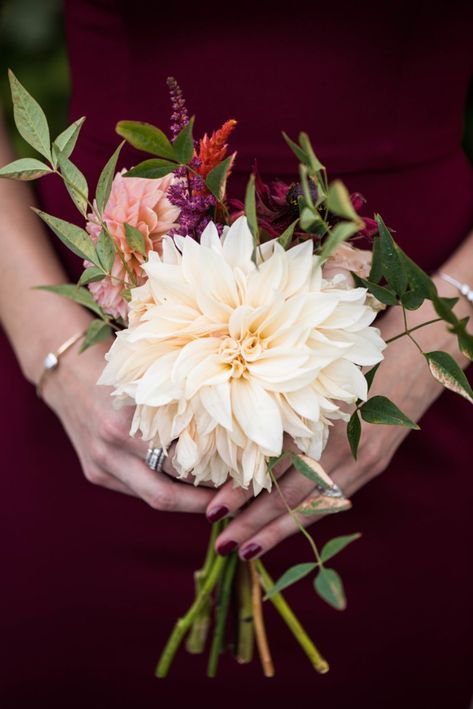 Simple Bridesmaid Bouquet, Simple Bridesmaid Bouquets, Small Bridesmaid Bouquets, Small Bridal Bouquets, Small Wedding Bouquets, Simple Wedding Bouquets, Dahlia Bouquet, Fall Bridesmaids, New York Botanical Garden