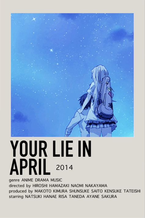 Posters Anime, Minimalist Anime, Anime Wall Prints !!, Japanese Poster Design, Anime Suggestions, Anime List, Film Posters Minimalist, Your Lie In April, Poster Anime