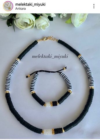 Pop Jewelry, Clay Bead Necklace, Heishi Necklace, Pretty Jewelry Necklaces, Jewelry Set Design, Diy Bracelets Easy, Beaded Jewels, Diy Bracelet Designs, Diy Bracelets Patterns