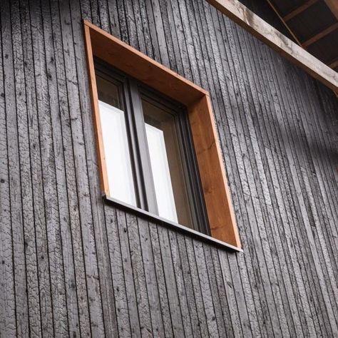 Charred Timber Cladding - Timber Focus Charred Timber Cladding Charred Timber Cladding, Timber Cladding Exterior Facades, Burnt Timber Cladding, Recessed Windows, Wood Cladding Exterior, Front Extension, Burnt Timber, Black Cladding, Window Reveal