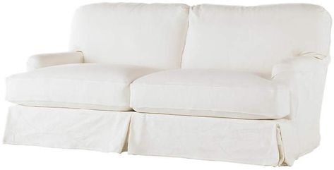 White Slipcover Couch, White Loveseat, White Slipcovers, Shabby Chic Sofa, Slipcovered Sectional, Sofa White, Loveseat Slipcovers, Slip Covers Couch, Settee Sofa