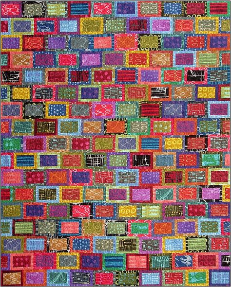 by blueundergroundstudio Marcia Derse, Quick Quilt, Quilt Modernen, String Quilts, Batik Quilts, Jelly Rolls, Fabric Collage, Jellyroll Quilts, Strip Quilts