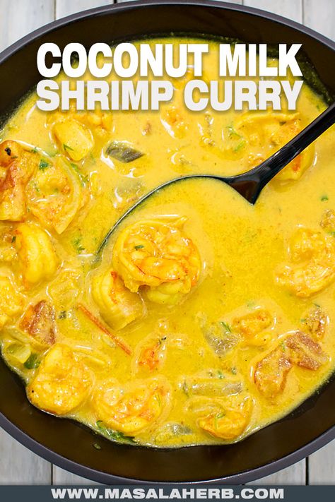 Shrimp Yellow Curry, Curried Shrimp And Rice, Curry Prawns Recipes Coconut Milk, Yellow Curry Shrimp Recipe, Curried Shrimp Recipes, Coconut Milk Shrimp Recipe, Shrimp Curry Recipe Indian, Prawn Curry With Coconut Milk, Shrimp With Coconut Milk Recipes