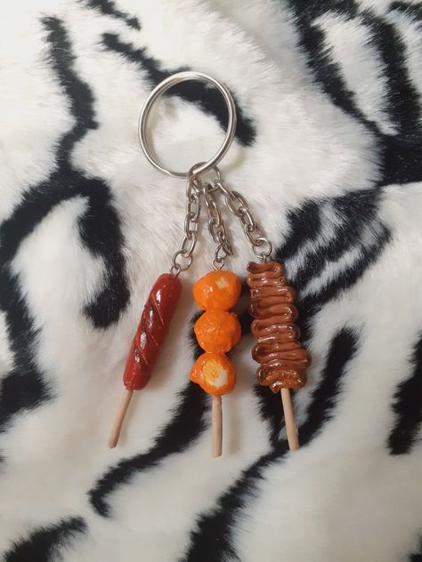 Filipino Street Food, Miniture Food, Food Charms, Clay Food, Charm Chain, Business Ideas, Clay Art, Street Food, Clay Crafts