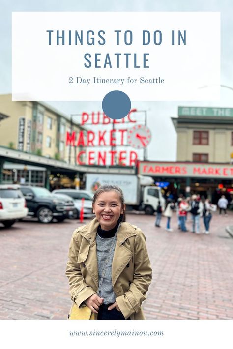 Sharing a 2 day itinerary for Seattle. Here are some things you can do in Seattle. Sharing what to do in Seattle. Things To Do In Seattle, Public Market, Beautiful City, Fashion Bloggers, What You Can Do, Hiking Trails, Vancouver, You Can Do, Seattle