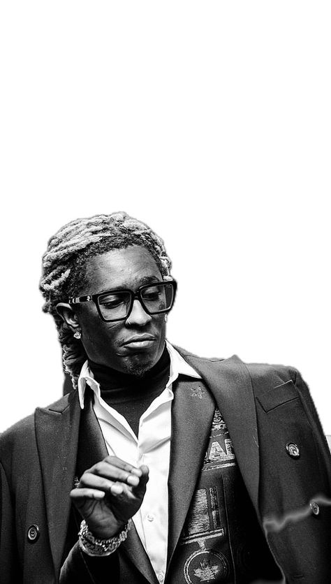 Young Thug Black And White, Migos Poster, Young Thug Wallpaper Iphone, Young Thug Album Cover, Gunna Wallpaper, Fabulous Rapper, Young Thug Wallpaper, Young Thug Pfp, Young Thug Aesthetic