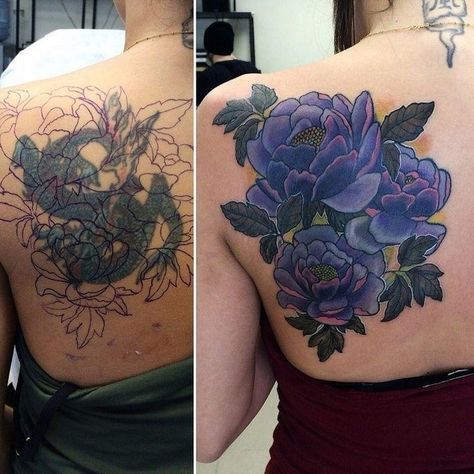 Big Cover Up Tattoos, Shoulder Cover Up Tattoos, Cover Up Tattoos Before And After, Rose Tattoo Cover Up, Flower Cover Up Tattoos, Tatuaje Cover Up, Cover Up Tattoos For Women, Black Tattoo Cover Up, Rose Tattoos For Women