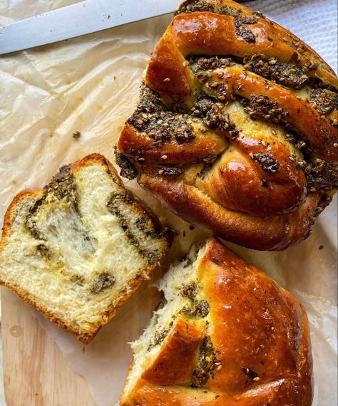 Savoury Babka, Garlic Babka, Babka Bread Photography, Vegan Chocolate Babka Recipe, Vegan Chocolate Babka, Babka Recipe, Thyme, Photo And Video, Instagram Photo