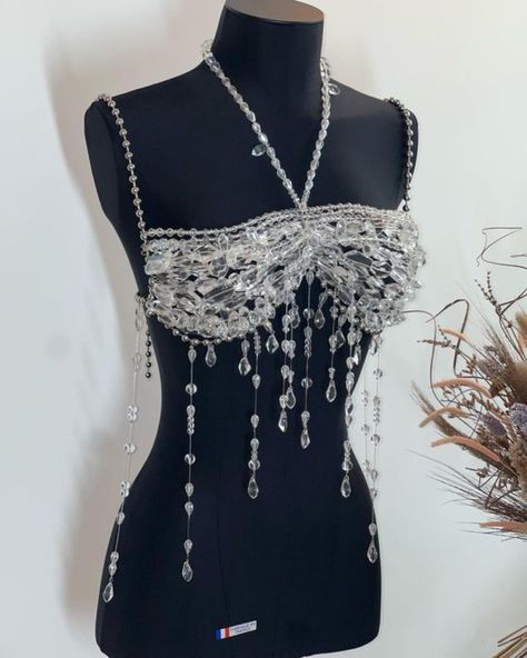 Bead Bra, Crystal Bra, Eye Of The Beholder, Rave Outfits, Bra Top, Stage Outfits, Fashion Killa, Costume Design, Festival Outfits