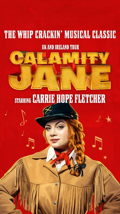 We have some fantastic theatre news for you today as Jamie Wilson Productions is delighted to announce the revival of The Watermill Theatre’s whip-crackin’ production of the Broadway and West End hit musical Calamity Jane starring Carrie Hope Fletcher which will tour the UK and Ireland from January 2025 prior to the West End. The show is heading to Venue Cymru in Llandudno.  #calamityjane #carriehopefletcher #venuecymru #musicaltheatre #musical #llandudno #northwales #conwy  #blazingminds Cinderella Original, Carrie Hope Fletcher, Top 10 Films, Calamity Jane, Musical Theatre Broadway, January 2025, Concept Album, Classic Songs, Movie Titles