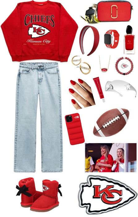 chiefs outfit (game night) Outfit | ShopLook Chiefs Outfit Woman, Chiefs Outfit, Game Night Outfit, Disney Fun Facts, Fitness Trends, Athletic Style, Outfit Shoplook, Disney Fun, Athletic Fashion