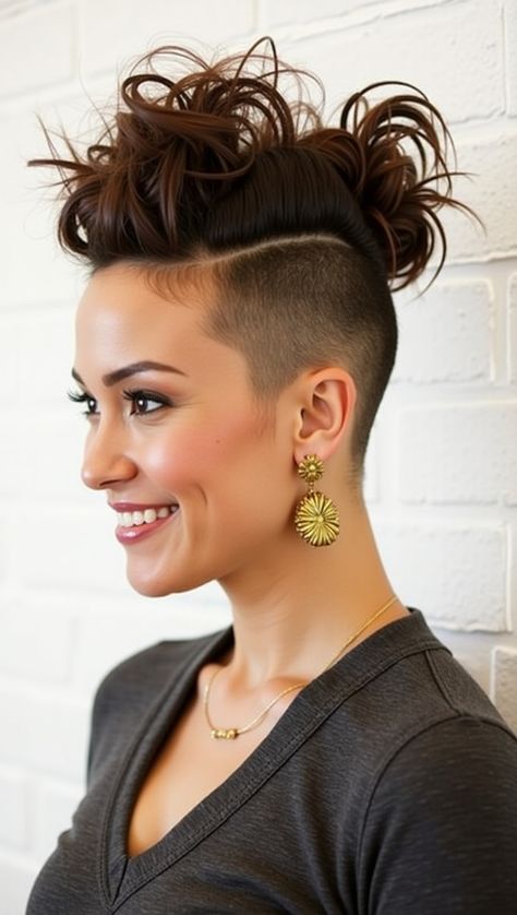 25+ Stunning Mohawk Updo Hairstyles for Women to Inspire Mohawk Updo, Updo Hairstyles, Hair Updos, Womens Hairstyles, Hairstyles, Hair Styles