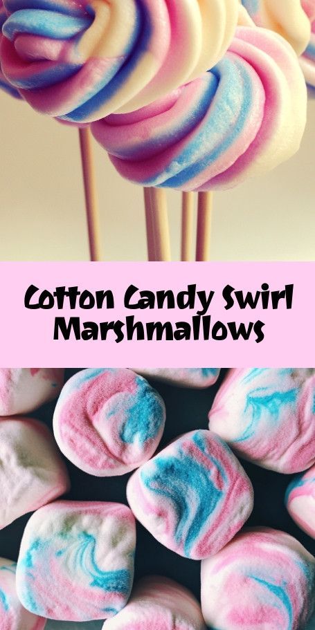 Indulge in Cotton Candy Marshmallow Delight: Whimsical, fluffy marshmallows bursting with fairground flavors! Perfect for parties or sweet snacks at home. Easy recipe with pink and blue swirls that captivate your taste buds. #CottonCandyMarshmallows #HomemadeTreats #SweetTooth Make your gatherings magical with homemade cotton candy marshmallows! This delightful treat combines sugar, gelatin, and enchanting flavors for a nostalgic experience. Perfect for kids and adults alike, it's a must-try Marshmallow Delight, Homemade Cotton Candy, Snacks At Home, Flavored Marshmallows, Cotton Candy Flavoring, Recipes With Marshmallows, Homemade Marshmallows, Candy Desserts, Homemade Treats