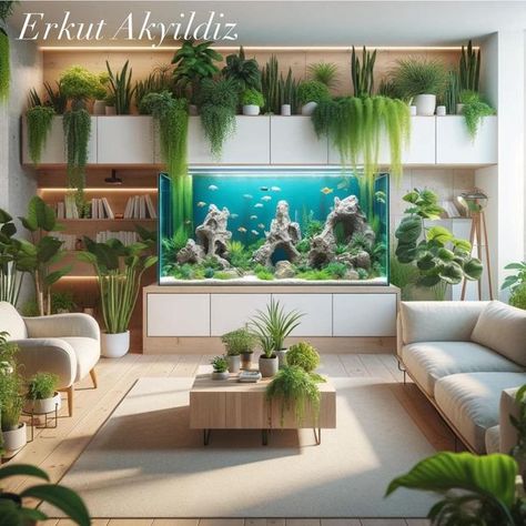 Feature Wall Bedroom, Aquarium Landscape, Ideas For Living Room, Architecture Concept, Architecture Concept Drawings, Room Idea, Concept Architecture, Interior Design Ideas, Feature Wall