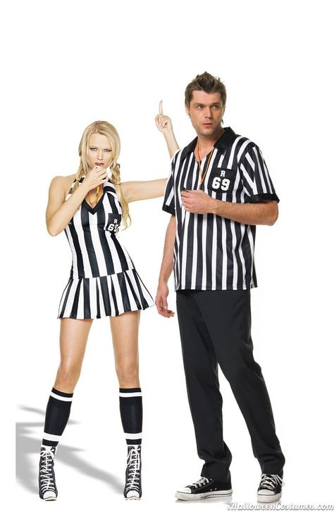 referee couples costume - Halloween Costumes 2013 Couples Halloween Costumes Creative, Referee Costume, Sports Halloween, Couple Halloween Costumes For Adults, Plus Size Costumes, Couples Halloween, Halloween Costumes For Couples, Halloween Fancy Dress, Mens Halloween Costumes