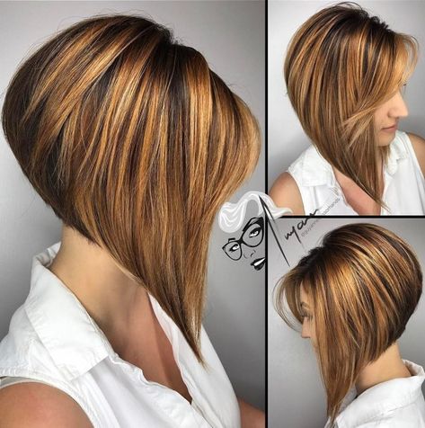 Aline Bob Haircuts, Aline Bob, Curly Pixie Hairstyles, Asymmetrical Bob Haircuts, Dunner Wordend Haar, Angled Bob Hairstyles, Bob Hairstyles For Thick, Medium Layered Hair, Choppy Bob Hairstyles