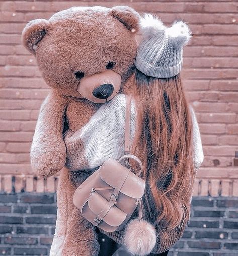 You don't need to be rich pr poor as long that you are rich in the inside 🐶🌸 Girl With Teddy Bear, Be Rich, Girls Dpz, Love Is All, Teddy Bear