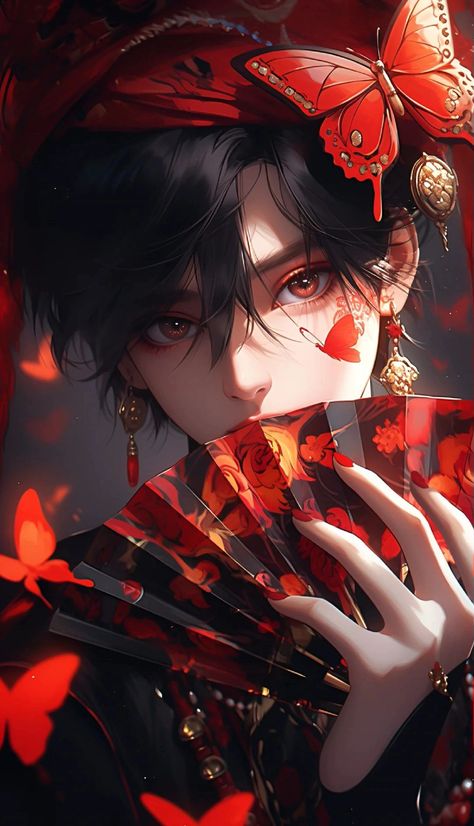 Eyes Artwork, Boy Illustration, Anime Butterfly, Animated Wallpapers For Mobile, Deep Art, Dark Anime Guys, Beauty Art Drawings, Anime Backgrounds Wallpapers, Dark Art Illustrations