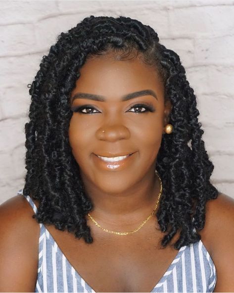 Medium Length Hair Styles Black Women Braids, Faux Locs Bob Shoulder Length, Crochet Hairstyles For Short Hair, Locs Hairstyles Braids, Croshay Hairstyles, Short Twists For Black Women, Hairstyles Faux Locs, Braid Locs, Short Hair Twist Styles