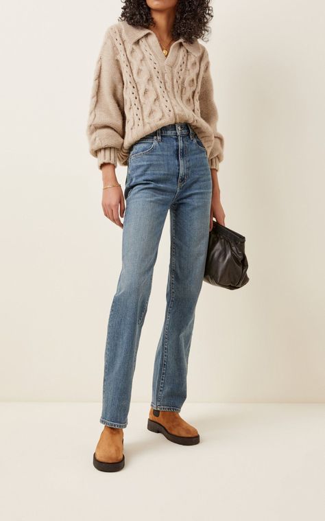 High Waisted Jeans Outfit Casual, High Rise Jeans Outfit, Summer Autumn Outfit, Straight Jeans Outfit, High Waisted Jeans Outfit, Straight Leg Jeans Outfits, Jeans Outfit Casual, Straight Cut Jeans, Jeans Outfits