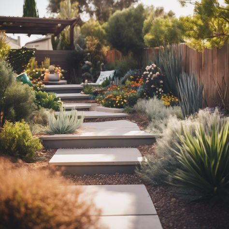 Modern Garden Ideas for San Diego, CA San Diego Native Plants Landscape Design, Southern California Landscape Ideas, San Diego Landscape Ideas, California Garden Design, Modern Garden Ideas, Classic Garden Design, Cortaderia Selloana, Garden Line, Organic Mulch