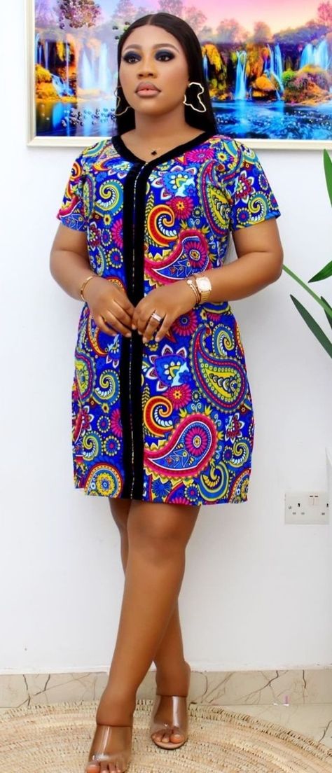 Short Ankara Free Dress Styles, Simple Nice Ankara Gowns, Ankara Short Gowns Classy Casual, Free Grown Dress Ankara, Short Free Ankara Gown Styles, Ankara Free Gown Styles For Women Short, Free Ankara Dresses, Free Short Ankara Gown Styles, Simple Ankara Short Gown Styles 3yards