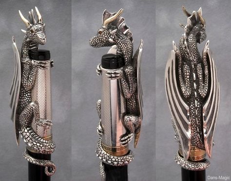 Expensive Pens, Walking Staff, Pen Toppers, Dragon Skull, Dragon Heart, Gold Horns, Dragon Claw, Dragon Decor, Walking Sticks And Canes