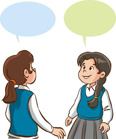 vector illustration of  little cute students studying talking Student Studying Drawing, Talking Drawing, Student Illustration, Student Clipart, Student Cartoon, English Learning Books, Learning Books, Box Crafts, Meaningful Names