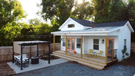 Storage Shed House Tiny Homes Cabin, Shed Turned Into Daycare, She’d To House Conversion, Shed Airbnb, Small Farmhouse Cottage, Tiny Farmhouse Bathroom, Shed Tiny House Conversion, Small House Addition Ideas, Tiny Farmhouse Plans