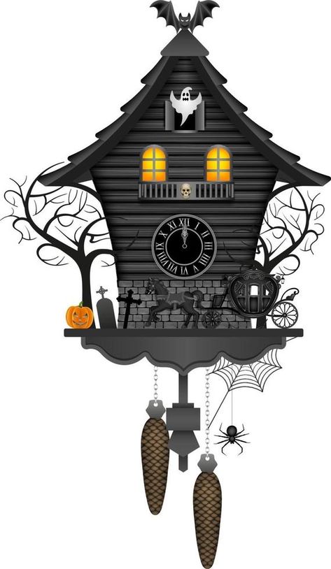 halloween cuckoo clock Cuckoo Clock Tattoo Design, Cuckoo Clock Tattoo, Halloween Clock, Clock Tattoo Design, Clock Tattoo, Halloween Inspo, Cuckoo Clock, Tattoo Design, Tattoo Designs