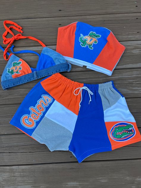 University Of Florida Gameday Outfit, Florida Gators Gameday Outfits, Uf Outfits, College Tailgate Outfit, Trendy Sweatpants, Florida College, Bed Party, Custom Sweatpants, College Tailgate