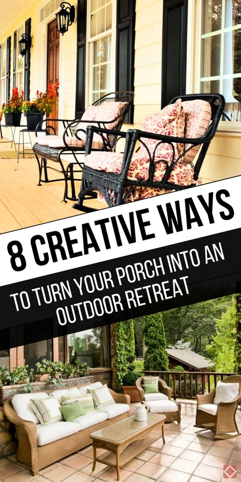 Turn your porch into an inviting outdoor oasis with these 8 tips! From stylish furniture to warm lighting and natural decor, these ideas make your porch feel cozy and relaxing. Save this pin for a guide to creating a welcoming, comfortable porch escape. Porch Bench Decorating Ideas, Enclosed Front Porch Ideas Entrance, Porch Decor On A Budget, Back Porch Decorating, Christmas Dinner Side Dishes, Christmas Pictures Outfits, Elegant Christmas Tree Decorations, Front Door Hardware, Southern Thanksgiving