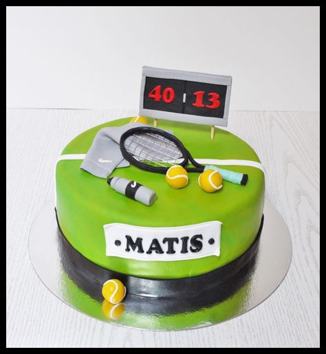 Tennis cake Page Facebook Chtefy's Cakes & Co Tennis Cake, Piano Cakes, Tennis Birthday, Dummy Cake, 70th Birthday Cake, Horse Birthday Parties, Sports Birthday Party, Sport Cakes, Themed Birthday Cakes