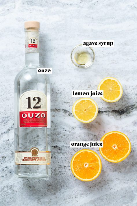 Refreshing and tart, this Citrus Ouzo Cocktail is the perfect summer drink to cool off on a sunny day. With its bright citrus flavor and subtle aniseed aroma, this ouzo-based cocktail is a summer must-have. Made with Greek Ouzo and freshly squeezed juice. Serve it with a sprig of mint and a slice of lemon for added zing! Ouzo Cocktail, Ouzo Cocktails, Perfect Summer Drink, Ouzo, Agave Syrup, Greek Food, Summer Drink, Authentic Recipes, Summer Cocktails