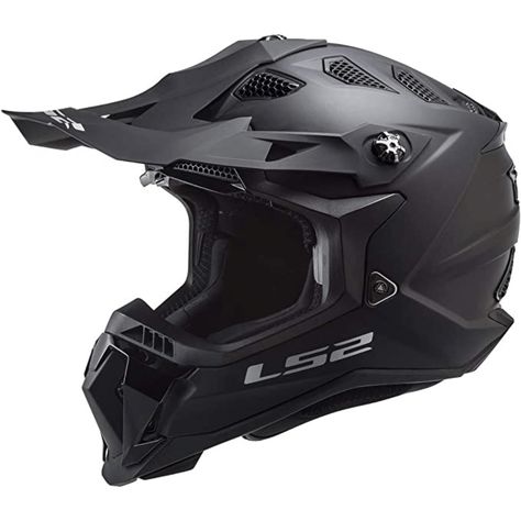 Matte Black Helmet, Ls2 Helmets, Motocross Helmet, Motocross Riders, Black Helmet, Motocross Helmets, Racing Helmets, Moto Cross, Helmet Accessories