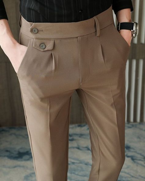 It starts with better materials, continues with better design, and we bring you fresh styles for new ways of working!Never miss it,update everyday! Trouser Pants Pattern Men, Mens Pants Fashion Casual, Trouser Pants Pattern, Formal Pant For Men, Men Pants Pattern, Stripe Suit, Classy Outfits Men, Formal Pants, Men Spring