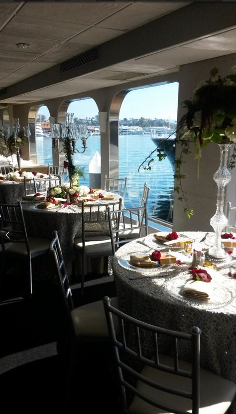 Yacht Wedding Decor, Yacht Wedding Ideas, Boat Wedding Reception, Wedding On A Boat, Disney Princess Wedding, Hunting Wedding, Harbor Wedding, Yacht Wedding, Boat Wedding