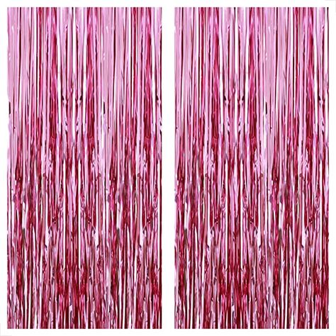 Pink Streamers, Streamers Party, Pita Merah, Foil Fringe Curtain, Pink Birthday Decorations, Streamer Party Decorations, Party Streamer, Birthday Streamers, Flamingo Party Decor