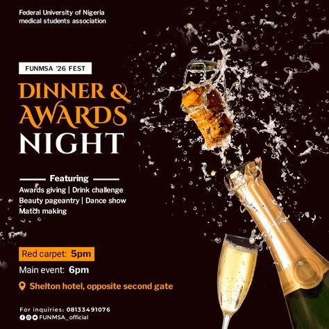 Dinner And Award Night Flyer Design, Dinner Party Flyer Design, Dinner Night Flyer Design, Award Night Flyer Design, Facebook And Instagram Logo, Graphic Design Inspiration Poster, Corporate Dinner, Inspiration Poster, School Dinners