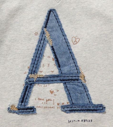 Denim Applique, Kids Graphics, Denim Projects, Diy Upcycling, Denim Ideas, Couture Mode, Recycled Denim, Denim Details, Embroidery Inspiration