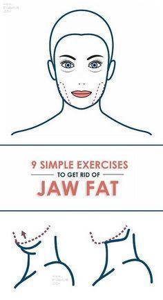 Face Exercises For Jawline, Exercises For Double Chin, Neck Fat Exercises, Jaw Exercises, Jawline Exercise, Double Chin Exercises, Chin Exercises, Face Yoga Exercises, Face Fat