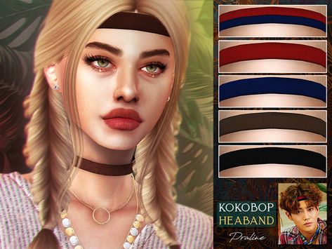 Headband in 5 colors, inspired by EXO's Suho. Under hats category. Found in TSR Category 'Sims 4 Female Hats' Sims 4 Cc Headband Accessory, The Sims 4 Cc Headband, Ts4 Headband, Headband Sims 4 Cc, Sims 4 Cc Headband, Sims 4 Headband, Sims4 Jewelry, Sims Tumblr, Ts4 Accessories