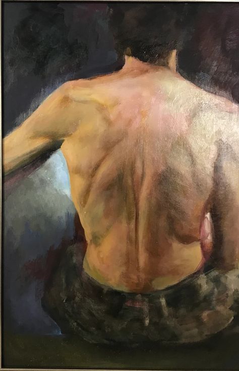 Male portrait, Torso Muscular Boy, Expressionism Original Ukrainian oil painting SlavArtVintage Male Painting Aesthetic, Painting Muscles, Muscle Painting, Male Oil Painting, Queer Art Men, Men Oil Painting, Male Figure Painting, Torso Painting, Classic Physique