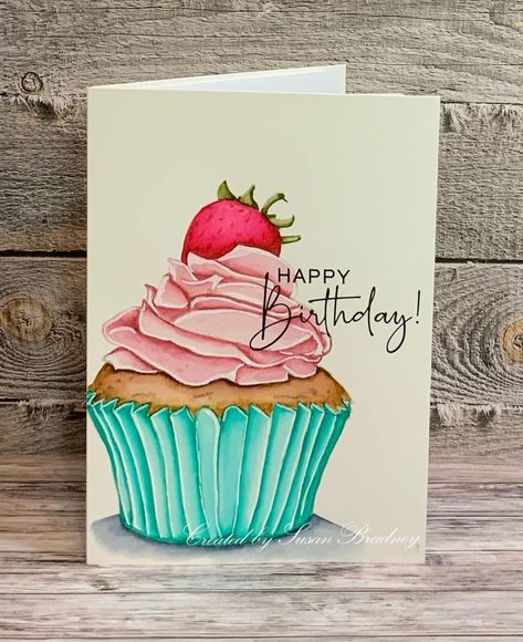 Colored Pencil Birthday Card, Colorado Craft Company Cards, Colorado Craft Company, Cupcake Drawing, Coffee Party, Watercolor Birthday Cards, Birthday Card Drawing, Watercolor Birthday, Bday Cards