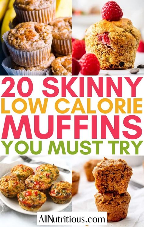 If you are looking for the best snack ideas to help you on your weight loss journey you will love these incredible low calorie muffin recipes. These filling weight loss muffins will help you easily keep track of your calorie intake. Low Fat Muffin Recipes, Healthy Low Calorie Breakfast, Low Fat Muffins, Low Calorie Muffins, Low Cal Breakfast, High Protein Muffins, Low Calorie Baking, Healthy Low Fat Recipes, Low Calorie Protein