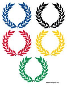 Olympic Wreath, Classroom Olympics, Olympic Vbs, History Fair Projects, School Olympics, Beer Olympics Party, Vbs Olympics, Photo Booth Props Free, Wreath Template