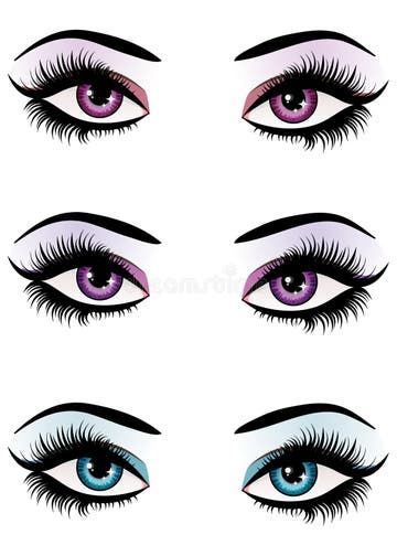 Peacock Eye Makeup, Eyes Vector, Mermaid Makeup Tutorial, Women Eyes, Fantasy Eyes, Woman Eyes, Eyes Clipart, Cartoon Silhouette, Doll Face Paint