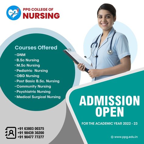 The Nursing course at PPG college of Nursing will equip the graduate nurse with the knowledge, skills and attitude to deliver high quality complex essential care to patients Admissions open now.. #nursing #nursingcollege #nursingcourses #nursingjobs #nursingcollegeincoimbatore Graduate Nurse, Community Nursing, Nursing Courses, Medical Surgical Nursing, Psychiatric Nursing, Abstract Graphic Design, Admission Open, Abstract Graphic, The Graduate