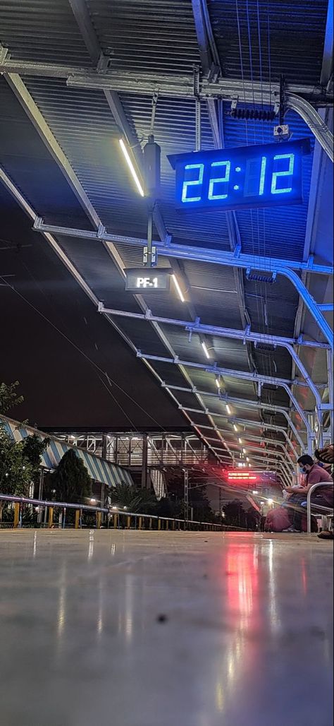 Wallpaper aesthetic #wallpaper #aesthetic Metro Train Asthetic, Raipur Railway Station Night, Railway Station Asethetic, Indian Train Window View, Indian Railways Aesthetic, Hyderabad Railway Station Snap, Train Journey Snapchat Story, Mumbai Railway Station Snapchat, Bangalore Railway Station Snap